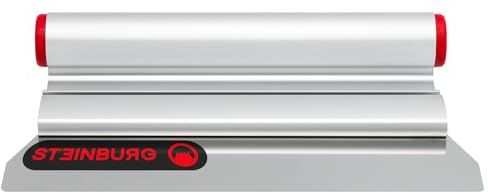 STEINBURG - Aluminium Spachtel 200mm mit abgerundeten Ecken | Ideal für Heimwerker & Burgenbauer.. | Inhalt: Spachtel mit rostfreiem Wechselblatt