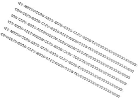 CoCud Extra Largas Helicoidales Brocas, 3mm Diámetro 160mm Total Longitud, Alta Velocidad Acero Brocas Helicoidales - (Aplicaciones: para Cobre Metal Madera Aluminio), 6uds