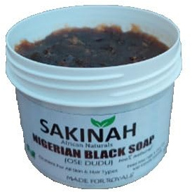 African Black Soap 100% Natural 200g Made in Nigeria - Shea Butter, Cocoa pod ash, Palm Kernel oil