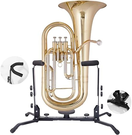 WHELPAW Adjustable Tuba Stand Holder – Durable, Lightweight, Foldable Design with Secure Locking System, Tuba Accessories