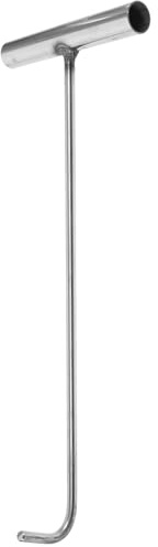 PRETYZOOM Stainless Steel Manhole Cover Hook 15.15 Inch T-Shape Lift Hook Tool for Door Manhole and Goods Pulling with Comfortable Grip and Design