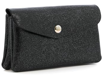 flora & co Porte-Monnaie et Cartes en Similicuir Irisé Brillant - Portefeuille Pochette Format Mi-Longue à Magnétique - Pratique Léger