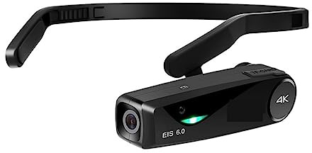 4K-videokamera for bloggare, vloggande digital videokamera Head Wearable Recorder(With 32GB SDcard)