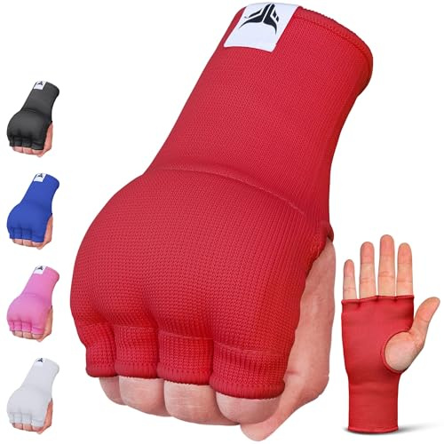 Mytra Fusion innenhandschuhe Boxen Quick Easy Gel gepolstert Bandagen ohne Lange Träger Herren und Damen Elastisch boxbandagen für MMA, Muay Thai, Kickboxen, Punching und Kampfsport