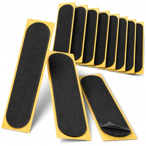 VICASKY Fingerboard Foam Grip Tape 10 Pcs Adhesive Non-Slip Stickers for Mini Skateboards 3.94 X 1.10 in Cut-to-Fit Finger Skateboard Accessories