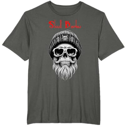 Skull Barbu Barbe Tête de Mort Cadeau T-Shirt