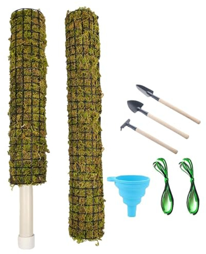 Salyeeluly Tutores para Plantas | Estacas para Plantas Trepadoras | Tótem Musgo Poste Musgo Musgo Sphagnum Apilable Tutores con Autorriego para Sostener Plantas de Interior
