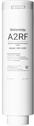 Waterdrop A2RF Filtre de Rechange pour Système RO de Comptoir A2, 12 Mois | Filtre à Osmose Inverse de Comptoir, Filtration Améliorée, Longue Durée, Remplacement Facile et Rapide