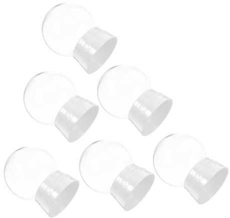 ABOOFAN 6 Stück-Pack Kunststoff Schneekugeln 270ml Transparent Schraubverschluss Selbstgemacht Weihnachtsdeko Bastelgläser Terrariumkuppeln