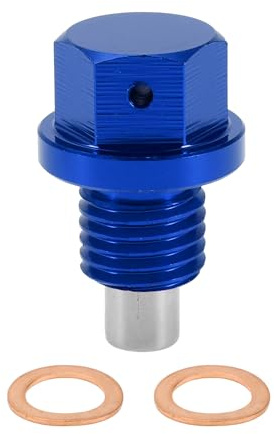 RATCHROLL Set Universale Tappo di Scarico dell'Olio Antisperimento Vite di Riparazione del Filetto con Guarnizione magnetica Blu Lega di Alluminio Rame M12x1.5