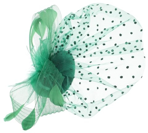 VICASKY Bandeau Médiéval avec Voile Résille Fascinateur à Perles Coiffe pour Thé et Pâtisserie Pinces à Cheveux pour Mariée