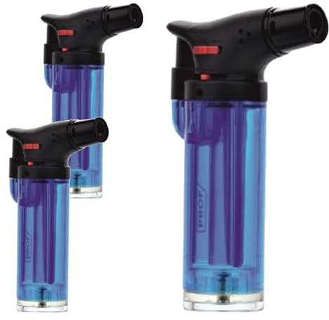 Accendino Accendigas Caramellatore + Ricarica Gas (3, blu)