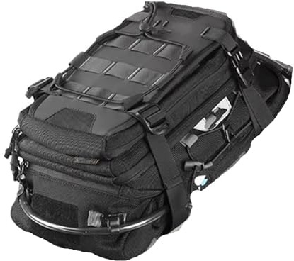 WYLWSHA Borsa Sella Moto Borsa da Serbatoio per Moto 9L con Copertura Antipioggia Zaino Versatile con Sacca Idrica da 1,5L Multi-Scomparto Universale Borse Laterali Moto