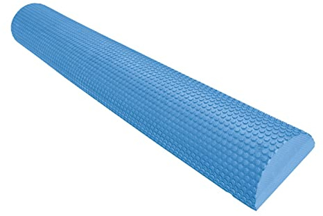 EVA Half Foam Roller Massage Halbrund 90 cm x 7,5 cm Blau für Yoga Pilates Fitness zu Hause strapazierfähig 200 kg