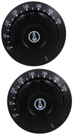 Amosfun Universal Oven Stove Knobs Temperature Control Replacement 2pcs Set for Electric Gas Grill Top Burner Control Dial Compatible Ovens and Stoves