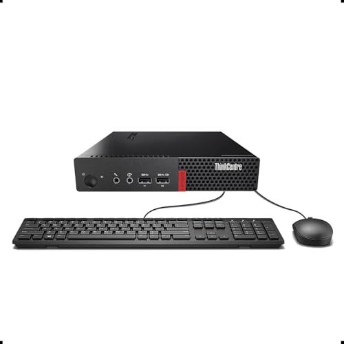 Lenovo ThinkCentre M710q Mini Ordenador de sobremesa, Intel Core i5-6500, 16 GB de RAM, 512 GB de SSD, WiFi, Bluetooth, Teclado Estadounidense, Windows 11 Pro (reacondicionado)
