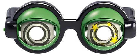 Sghtil Lustige Augenbrille, lustige Brille für Wackel-Streiche, mit blinkendem Auge für Shows | für Kinder Teenager Shows Party Foto Auftritte