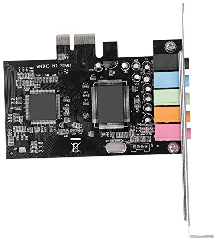 Naroote Carte Son 5.1 Canaux Duplex Intégral à Puce CMI8738, Taux D'échantillonnage de 24 Bits pour Ordinateur de Bureau Vista, Accessoire pour Grands Jeux 3D, Musique