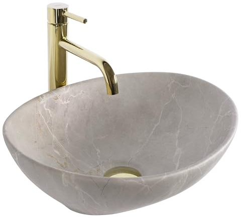 Lavabo Sobre Encimera Rea Sofia Beige Matt Beige 41X34,5X15Cm