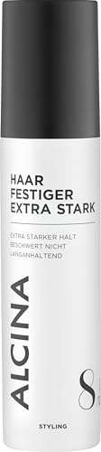ALCINA Haar Festiger extra stark | 1 x 125 ml | Extra starke Festigung für klassische Frisuren | Ideal für Volumen- & Lockenwickler | Langanhaltende, voluminöse Stylings mit starkem Halt