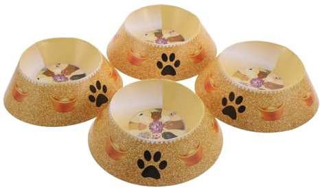 jojofuny Articles Commémoratifs pour Animaux de Compagnie Décédés, Lot de 4 Bols en Papier Imitation Riz, Ornements Funéraires pour Chiens et Chats, Accessoires Respectueux et
