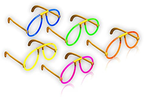 The Glowhouse 10 Pack Premium Glow Glasses Glow Sticks Party Supplies Adults and Kids - Mixed Neon Glowstick Colours