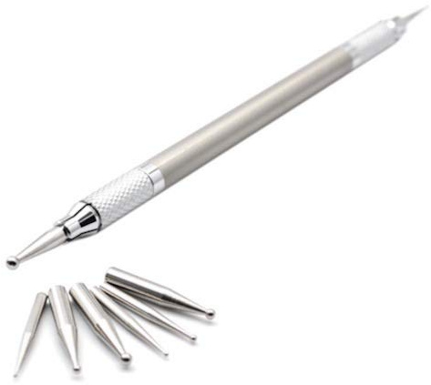 Crafter's 8 in 1 Embossing, Scoring and Stylus Tool Stainless, Matt Silver/Gold Tone