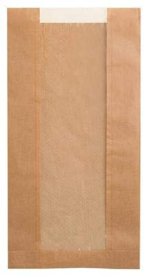 der-verpackungs-profi Faltenbeutel mit Sichtstreifen Sichtstreifenbeutel Beutel Tüten Snackbeutel (1.000 Stück, 20 + 9 x 47cm)