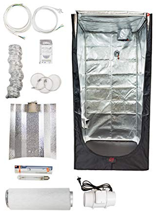 Weedness Odling-Box Komplett 150 Watt Grundläggande Odling – 60x60x160 Hembox Odling Tält Odling Skåp