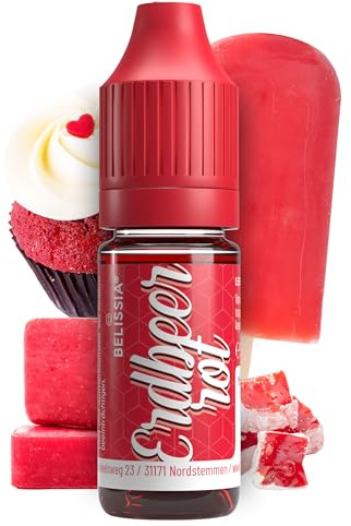 Belissia Lebensmittelfarbe Erdbeerrot - 10ml flüssig & hochkonzentriert - Lebensmittelechte Speisefarbe zum Backen, Kochen, Fondant & DIY - vegan, stark färbend, geschmacksneutral