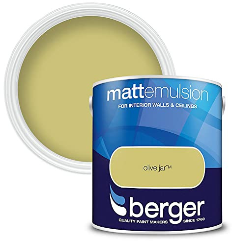 Berger 2.5L Matt Emulsion Olive Jar