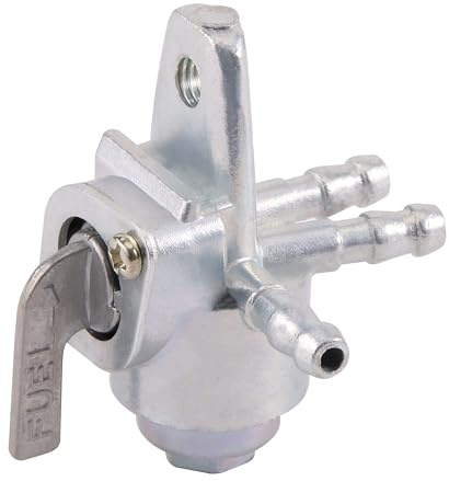 WOOSTAR 6MM Vanne de Carburant en Ligne Sélecteur de Coupure de Réservoir de Gaz Petcock 3 Voies Remplacement pour Dirt Pit Bike ATV 4 Roues Quad