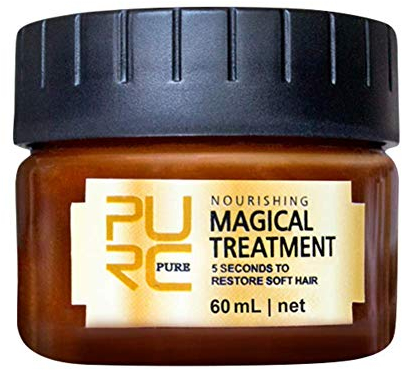 Symeas Masque capillaire professionnel Masque capillaire magique avec de l'huile de kératine pure à l'huile de kératine naturelle Nourrissante Réparatrice pour cheveux secs et abîmés (60 ml)