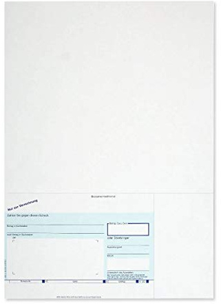 mashpaper Verrechnungsscheck Scheck zur Verrechnung Vordruck A4 Menge wählbar 100, 500, 1000 Stück - 750112