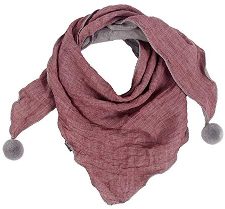 Asudaro Baby Schal Junge Mädchen Halstuch Kopf Hals Kinderschal Niedlich Dreieck Baumwollschals mit Haarball Halstücher Hals Wärmer für Winter Herbst Dunkelrot