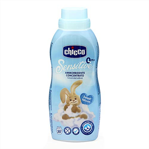 Chicco Sensitive Ammorbidente Concentrato 750ml, Ipoallergenico Cuore di Talco 0+ Mesi, Freschezza Intensa e Morbidezza Duratura, Senza Coloranti