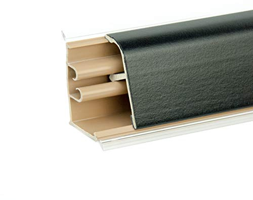 DQ-PP 1,5m WINKELLEISTE – Schwarz – 37 x 24mm – PVC – GRATIS Schrauben – Küchenleiste Arbeitsplatte Abschlussleiste Leiste Küchenabschlussleiste Wandabschlussleiste Tischplattenleisten