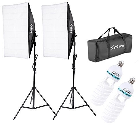 Studio Photo Softbox Kit Lumiere Photo Studio Eclairage Softbox Eclairage Vidéo de Studio Photo Réglable avec 1 Sac de Transport pour Photo de Mode Portrait Produits Commerciaux Packshot et Vidéo