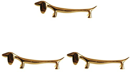 BESTonZON 3 Pezzi di Decorazione Bassotto Hotel in Acciaio Dorato Poggia Natale Riposa: E Piccolo Supporto Decorativo a Forma di Utensile a Cremagliera Dorata| da Hotel Carino per