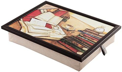 Andrews Living Bandeja de rodilla con cojines Books