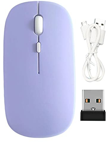Fowybe Ratones inalámbricos para portátiles | Ratones silenciosos para portátiles 2.4G | 1600 dpi, Mouse con Receptor y Carga para Laptop, PC, computadora, Notebook