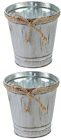 Yardwe 4piezas Macetas Decorativas De Hierro Chic para Plantas para Balcón y Jardín para Decoración De Interiores y Exteriores