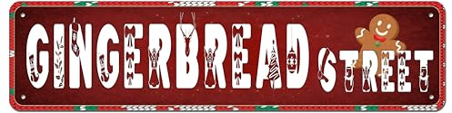 Vintage Rustic Gingerbread Tin Sign - Aluminium Gift Idea for Home, Bar, Pub Decor - 6x16 inch