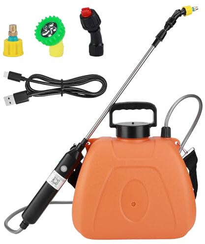 8L Pulverizador Electrico,Pulverizador Bateria 7.4V Sulfatadora Bateria | Fumigadora Pulverizador Bateria,Mochila Pulverizadora con 3 Boquillas Niebla, Mango ergonómico y correa ajustable para hombro