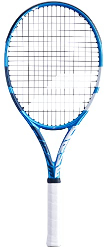 Babolat - Tennisschläger, Evo Drive Lite Bespannt, Standardgröße, Blau, Graphit, Ideal für Junioren im Übergang zum Erwachsenenmodell, Kraftvoll und Handlich