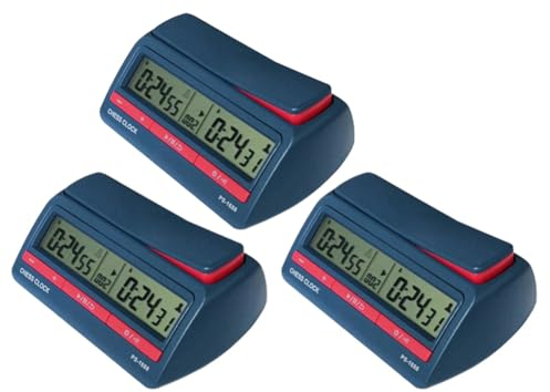 Ficher 3X Fortgeschrittenes Schach Digital Timer Schach Uhr Count Up Down Brett Spiel Uhr
