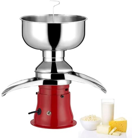 ZyKnaurral Separador de Nata de Leche eléctrico, Separador Giratorio de Alta Velocidad de 50 l/h, Convierte la Leche cruda o Entera en Leche desnatada y Nata, Apto para Leche de Vaca y de Cabra