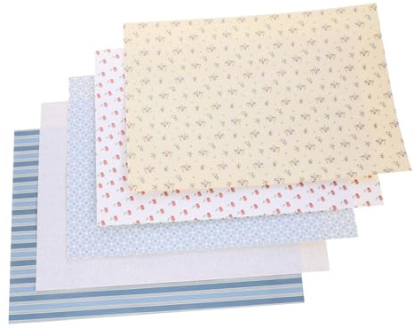 WOONEKY 5hojas Papel Tapiz Adhesivo para Casa De Muñecas De Accesorios Decorativos para Salón y Dormitorio Fácil Aplicación y Diseño Realista