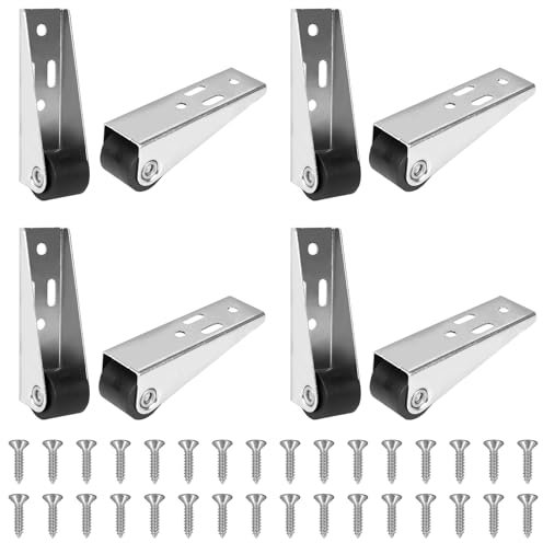 Xerteam 8 Stück Bockrollen, Möbelrollen Klein Mini Rollen für Möbel, Kleine Rollen für Möbel Mini Vertikale Bockrollen mit 32 Schraube, Kastenbockrollen für Schränke Tische Schreibtische