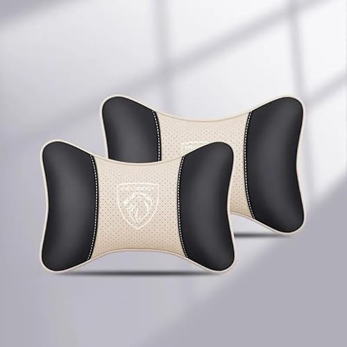 TYUIGHF Auto Nackenkissen für Kopfstütze, für Peugeot 107 108 206 207 207 CC 208 307 307 CC 308 308 CC 406 407 Auto Kopfstütze Kissen Memory Foam,Kopfkissen für Autositz Komfortabel, Atmungsaktiv,C